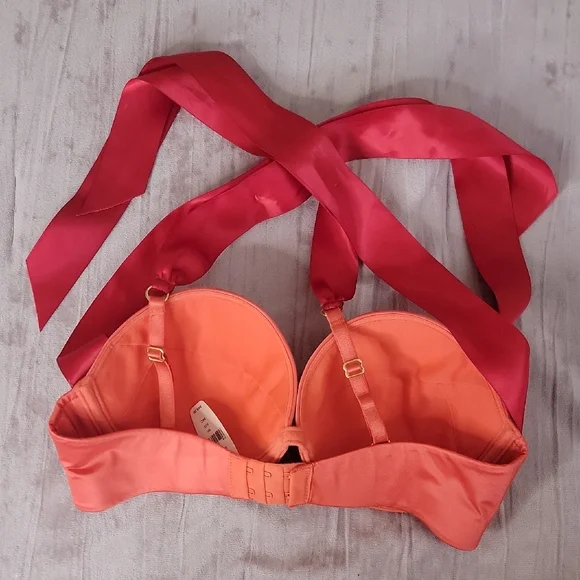 Victoria's Secret Vibrant Coral and Red Bra 32C - Picture 8 of 8